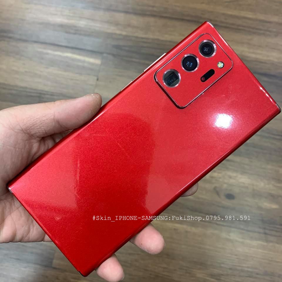 Tấm Dán Skin FULL Viền Đỏ Bóng Note8 Note9 Note10 Note10+ Note10Lite ZFlip S20 S20Ultra S20+ S10 A70