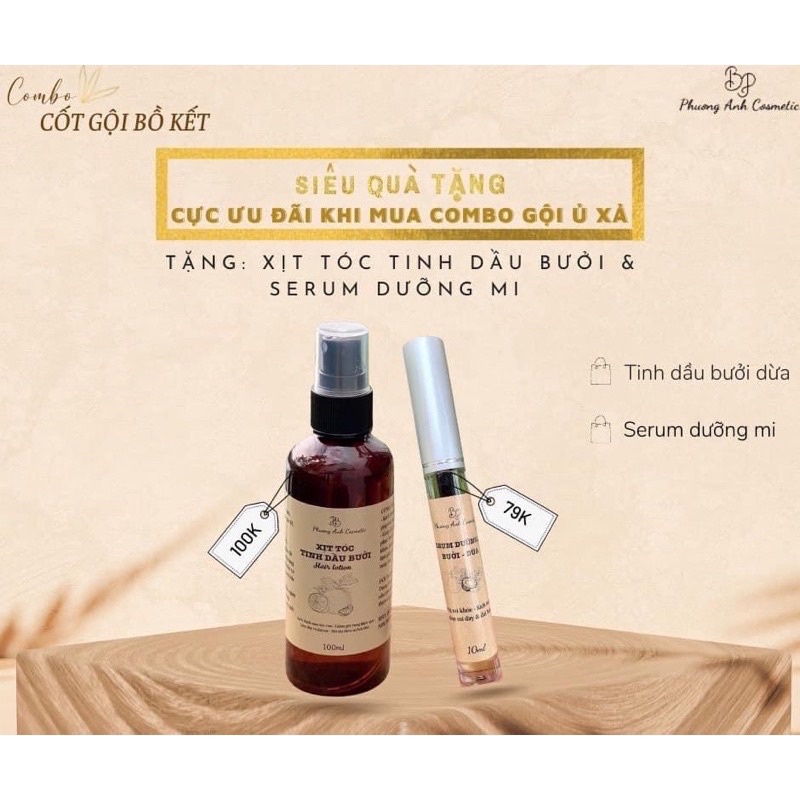 COMBO CỐT GỘI BỒ KẾT Ủ XÃ BƯỞI DỪA XỊT BƯỞI DƯƠNG MI