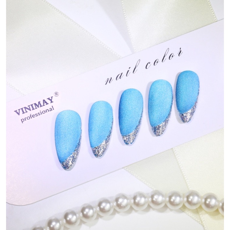 sơn gel mắt mèo kim cương ánh xanh viniamy hot mới