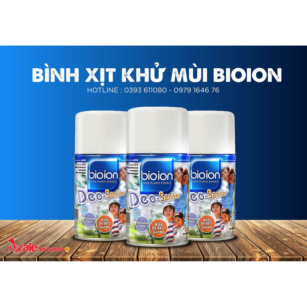 [ Hàng chuẩn Cty ] Bình xịt khử mùi và khử trùng Bioion 250ml