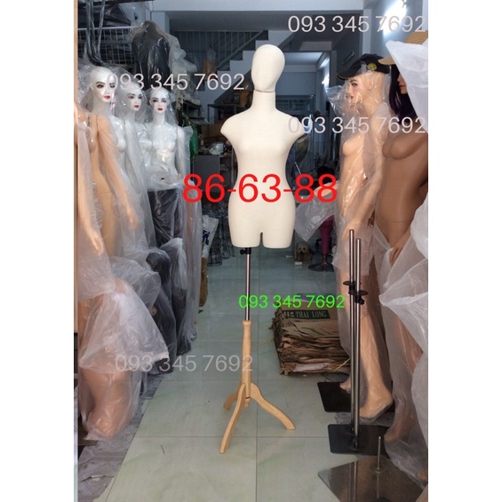 Manocanh nữ vải thun cao cấp chân gỗ (size M)