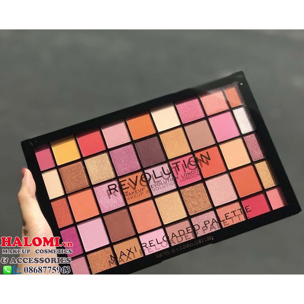 Bảng Phấn Mắt Revolution Maxi 45 ô màu chuẩn makeup chính hãng HALOMI