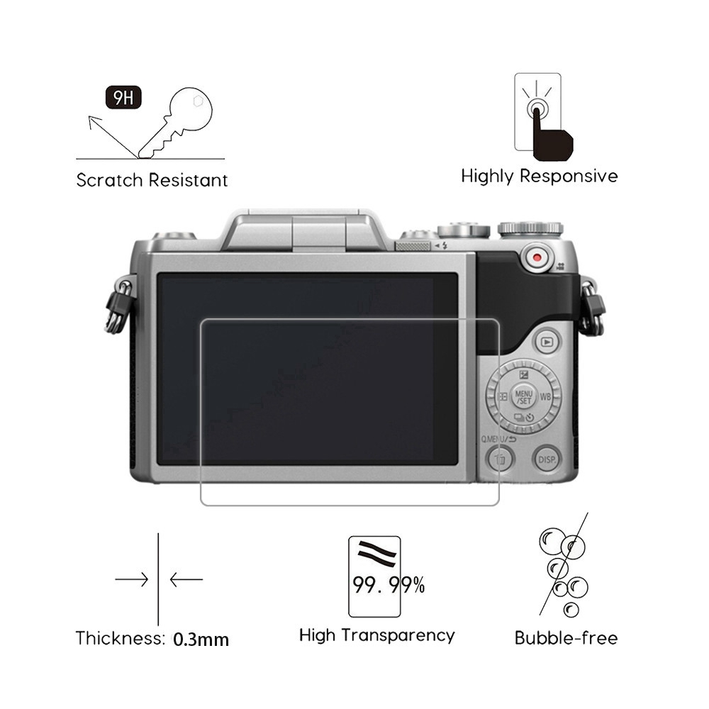 YIFILM Kính Cường Lực Bảo Vệ Màn Hình Điện Thoại Panasonic Lumix DC-GX800 GX850 GR8 GF9 LF1 2.5D