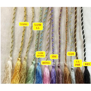 Bộ dây buộc rèm nhiều màu sắc - dây dù bóng rũ mềm 1 cặp 2 sợi