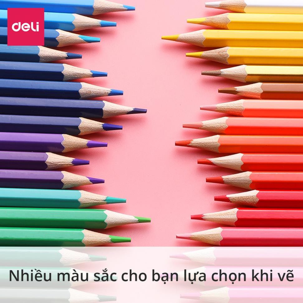 [Mã LIFE20KALL giảm 10% đơn 50K] Bút chì màu dạng cốc Deli - bút chì gỗ khô tự nhiên an toàn - 12/24/36/48 màu - 7070