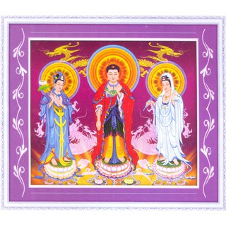 Tranh Thêu Chữ Thập 3D Tây Phương Tam Phật EVA8330 (KHÁCH TỰ THÊU) KT:86X76CM
