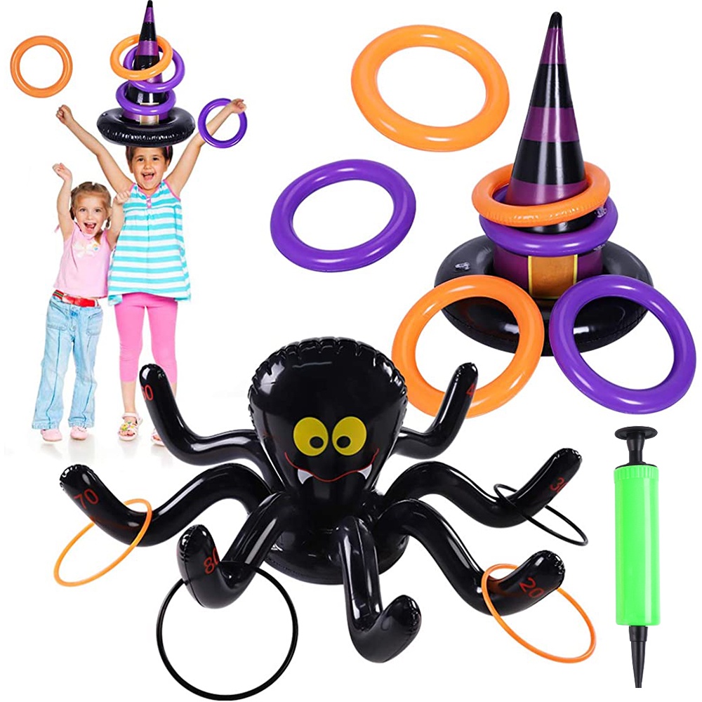 Đồ Chơi Bơm Hơi Hóa Trang Phù Thủy / Dơi / Nón Halloween Độc Đáo Cho Bé