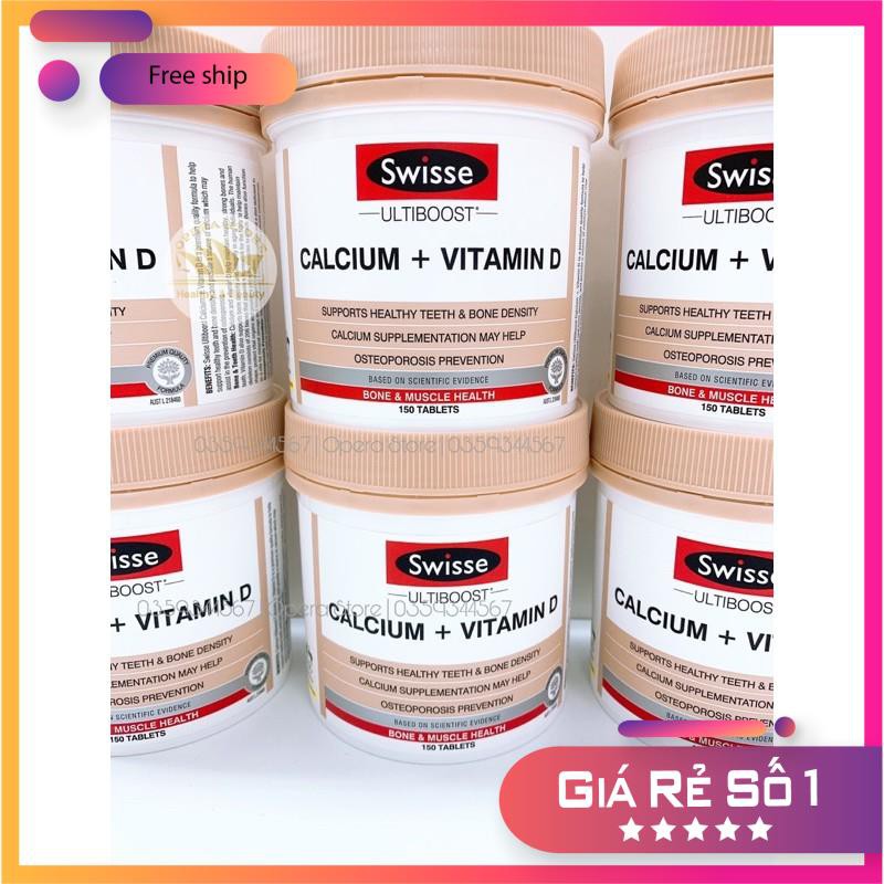 [CHẤT] Swisse Canxi Vitamin D 150 viên