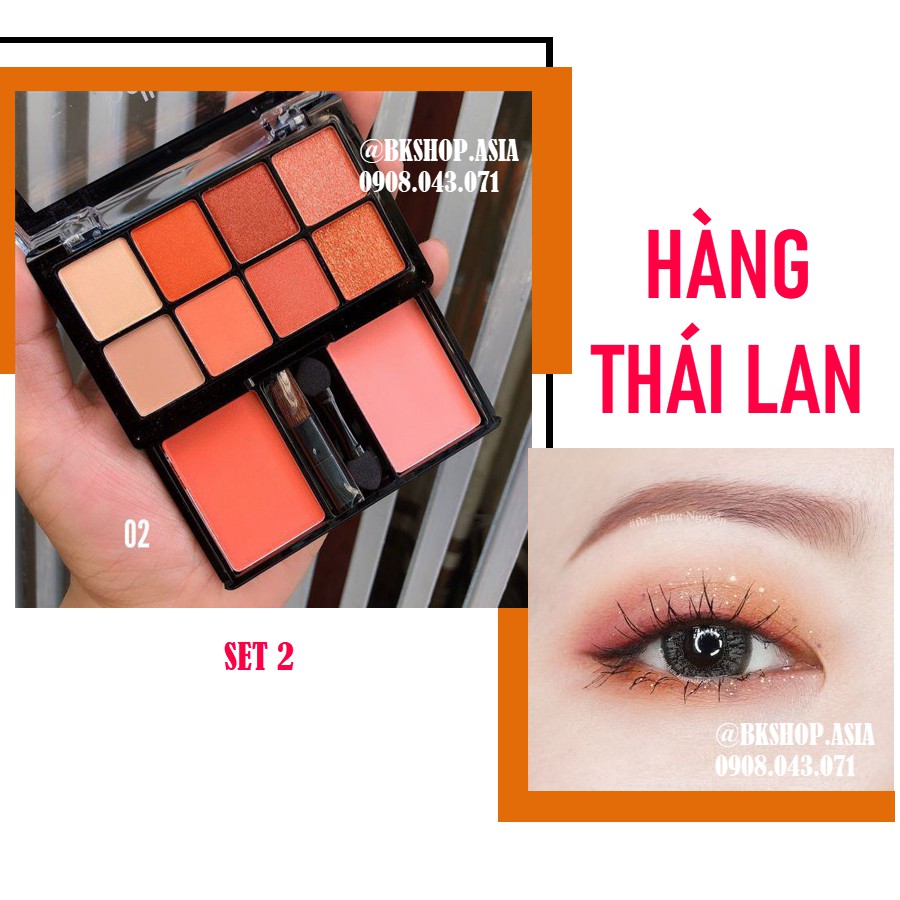 (Auth Thái) [Set Phấn Mắt &amp; Má Hồng] Eyeshadow And Blush Od1022 (20gr)