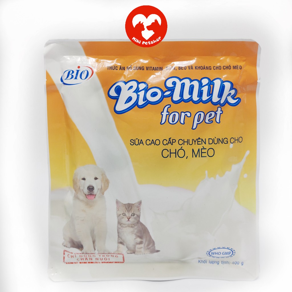 Sữa Cho Mèo Con Chó Con Bio Milk for Pet Gói 100g - Miki Petshop