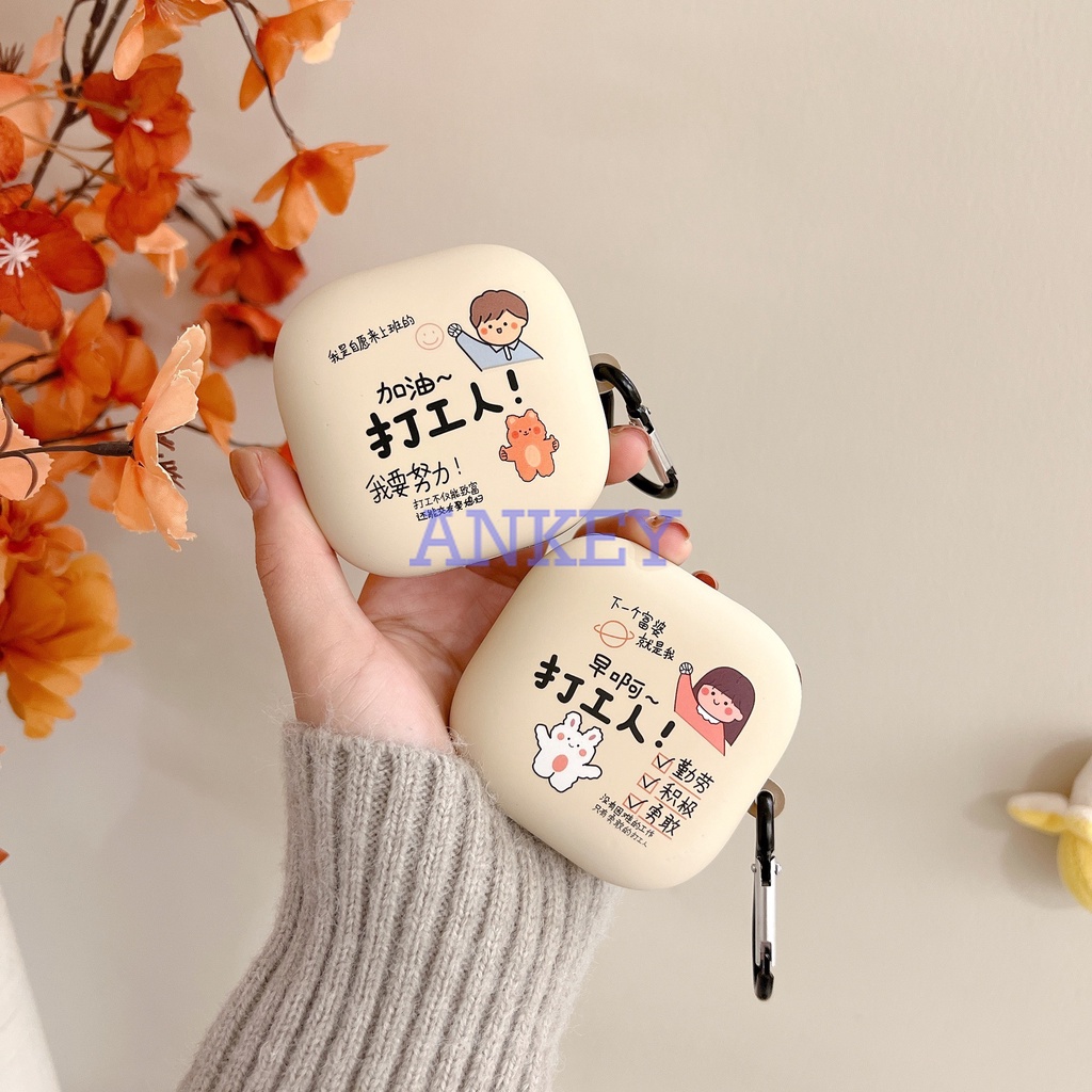 Beats Fit Pro / Studio Buds Vỏ Bảo Vệ Hộp Sạc Tai Nghe Bằng Silicon Họa Tiết Trái Chanh Hoạt Hình Dễ Thương Chống Sốc Thấm Nước Kèm Móc