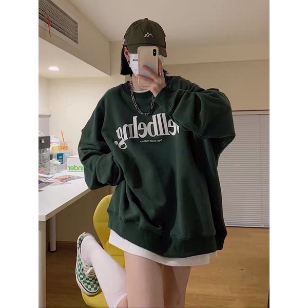 Áo SWEATER NỈ DA CÁ XANH RÊU CÓ ẢNH THẬT Ở CUỐI