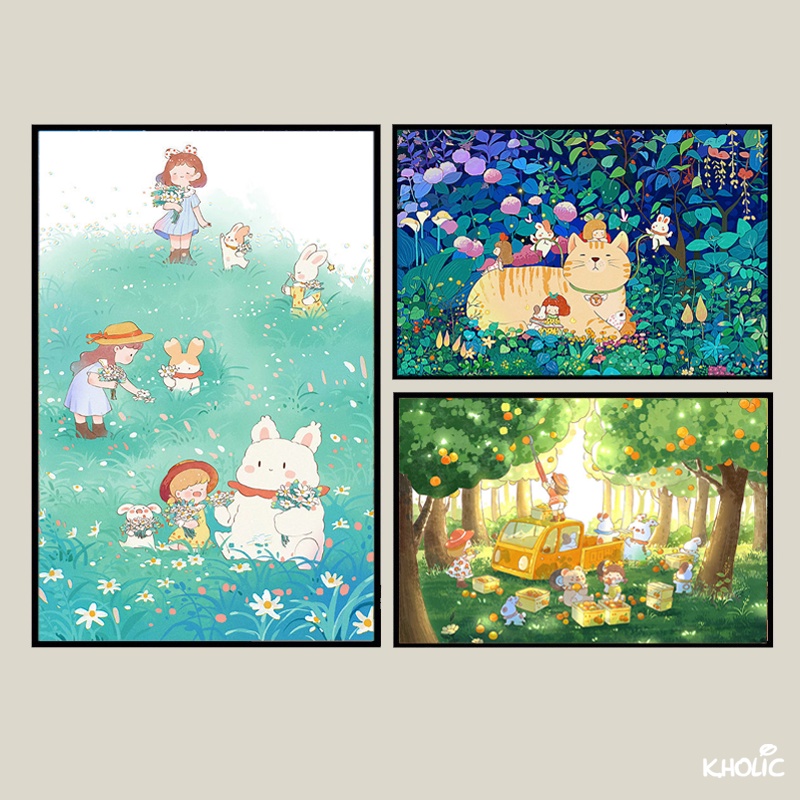 Bộ Đồ Chơi Ghép Hình 200/300/500/1000 Mảnh Hình Chú Thỏ Hoạt Hình