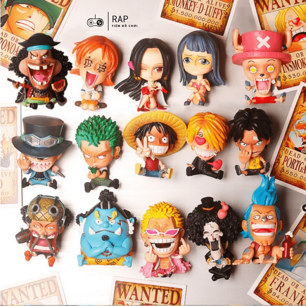 Set 8 mô hình One Piece biểu cảm bẩn bựa hài hước