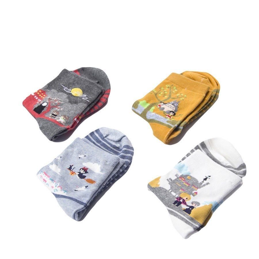 1 Đôi Tất Chân In Hình Hoạt Hình Totoro / Spirited Away