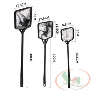 Vợt Cá Nhựa Abs Lưới Đen Cán Dài