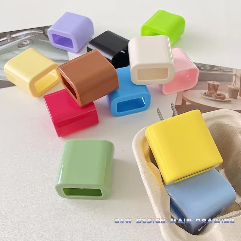 Vỏ Bảo Vệ Dây Cáp Sạc Nhanh 18W 20W Bằng Silicon Màu Macaron Đơn Giản Thời Trang