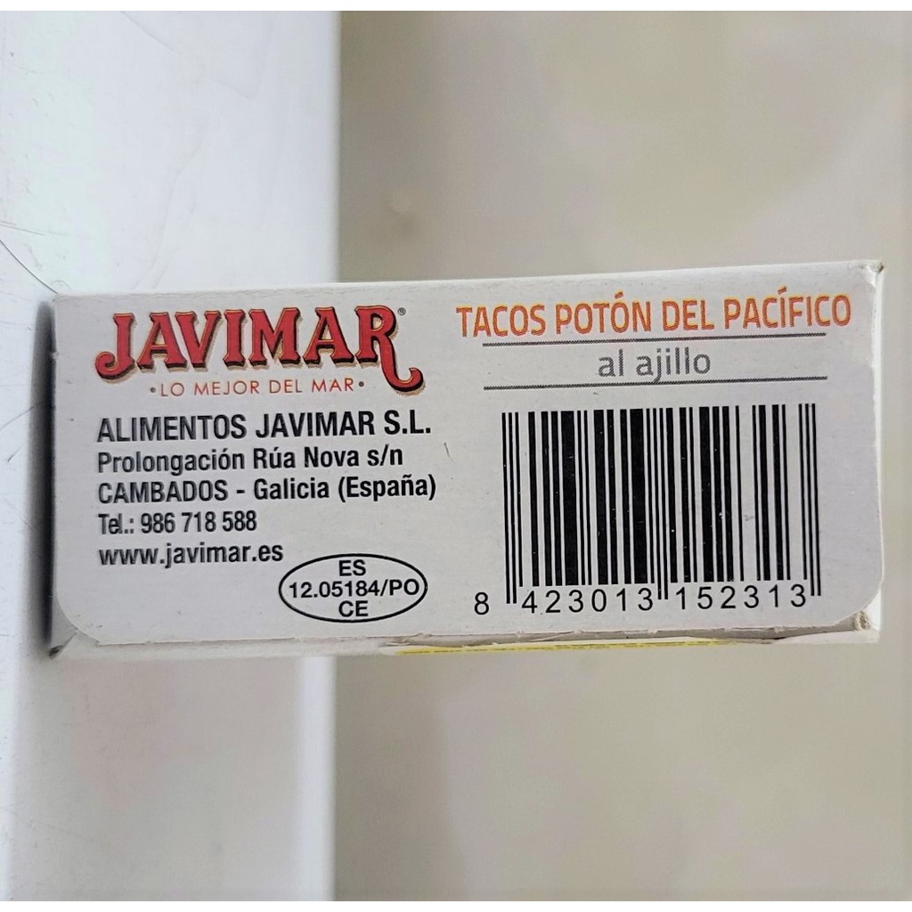 [Hộp 115g – XỐT TỎI] RÂU MỰC ĐẠI DƯƠNG CẮT LÁT [Spain] JAVIMAR Squid Legs Sliced with Garlic Sauce (tgc)