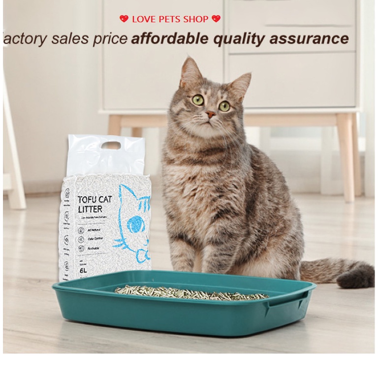 CÁT VỆ SINH CHO MÈO LÀM TỪ ĐẬU NÀNH TOFU CAT 6L - LOVE PETS SHOP