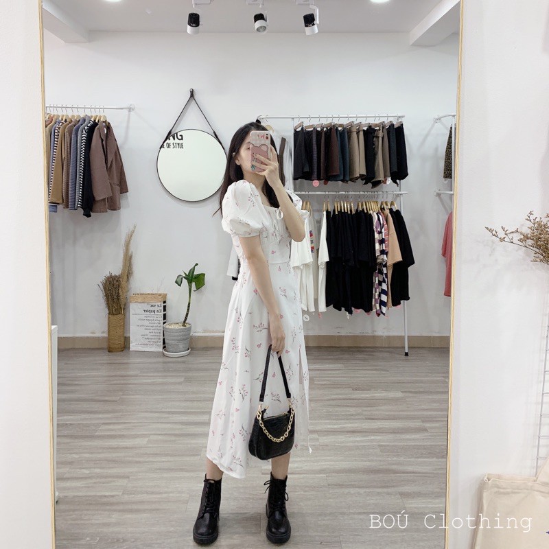 [Mã FATHANG5 giảm 10K đơn 50K] Đầm maxi xẻ đùi hoa nhí nữ | BigBuy360 - bigbuy360.vn