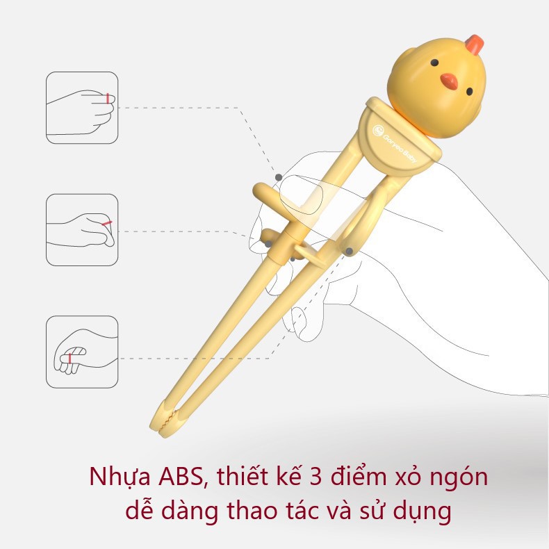 Đũa Tập Ăn Cho Bé Goryeo Baby Xỏ Ngón Silicon (Có Hộp Đựng) - TIMIKID Store