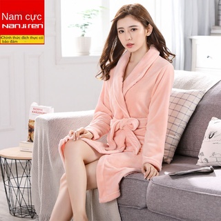 Phụ nữ Nam Cực Mùa xuân, mùa thu và mùa đông Flannel Váy ngủ Áo choàng tắm Bộ đồ ngủ của phụ nữ Bộ đồ ngủ ở nhà Kích thư