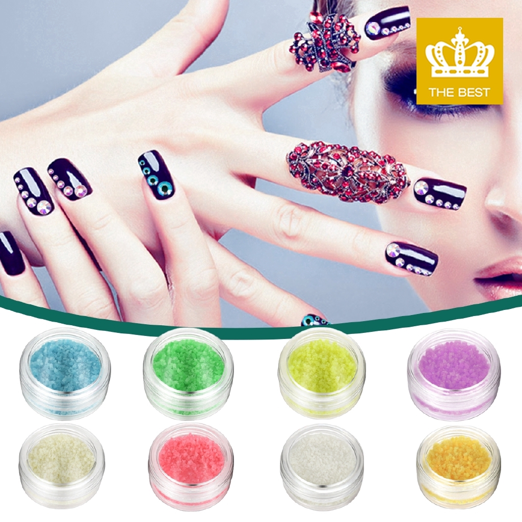 [Hàng mới về] Đá dạ quang màu sắc lấp lánh đính móng nghệ thuật