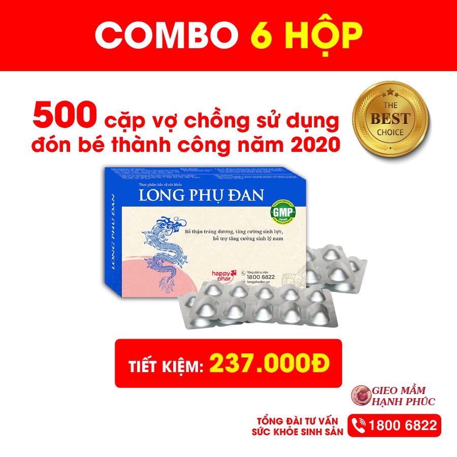 COMBO 6 HỘP LONG PHỤ ĐAN TIẾT KIỆM 237K