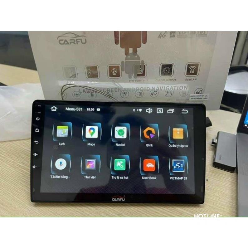 Màn Hình Android CARFU G350 RAM 4gb/32gb chip 8x căm Sim 4G/5G full tính năng bản quyền chính hãng