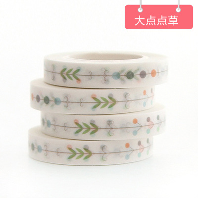 Băng Keo Washi Hoạ Tiết Dễ Thương Trang Trí Nhật Ký 7mm x 10m