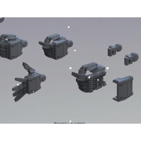 Phụ kiện BUILDERS PARTS HD 1/144 MS HAND 01 (E.F.S.F.) DARK GRAY Bandai