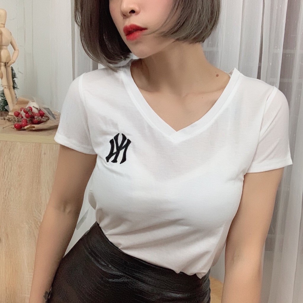 Áo Phông Giấy Cổ Tim Chữ Ny_Xưởng May Quang Anh