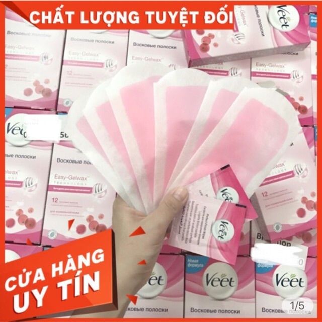 Miếng wax lông body Veet 12 miếng+2 gói dưỡng