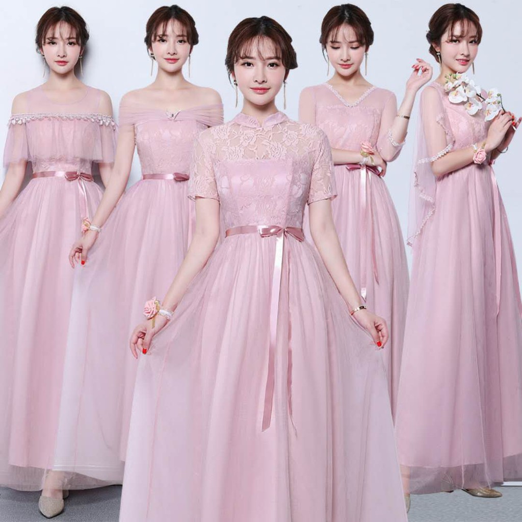 FREESHIP ĐƠN 99K_ Đầm Dự Tiệc Hoạ Tiết Hoa Thanh Lịch ( Màu Hồng ) | BigBuy360 - bigbuy360.vn