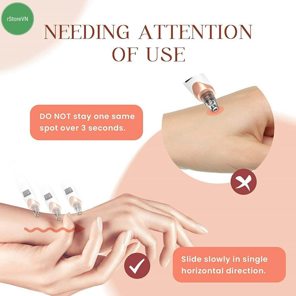 Máy Hút Mụn Đầu Đen HY9 - Mini Cầm Tay, Màn Hình LED, 5 Đầu Hút Cực Mạnh - Hàng Chính Hãng