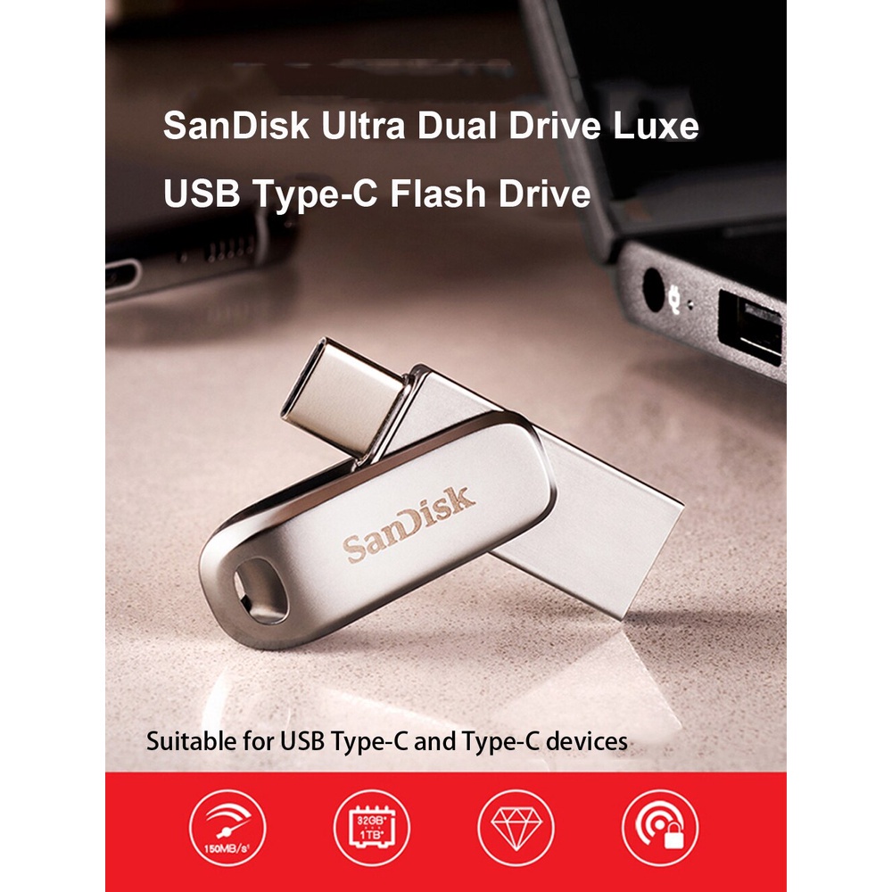 Sandisk Ổ Đĩa usb Loại c 128gb 64gb 32gb 512gb 256gb Tốc Độ Cao