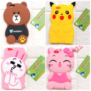 Ốp lưng OPPO F1S hình thú gấu dễ thương silicon