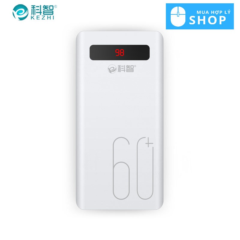 Pin Sạc Dự Phòng Kezhi KZ605 60000 mAh Dung Lượng Thật, Sạc Hai Chiều - Hàng Nhập Khẩu