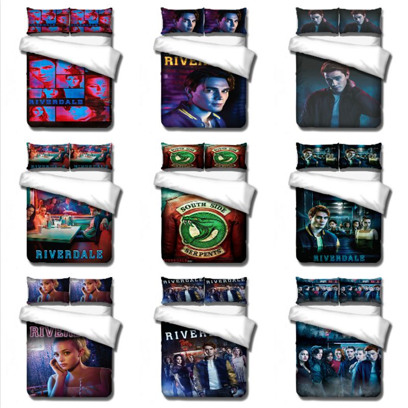 Bộ 2 / 3 Vỏ Chăn Ga Gối Đệm In Hình Riverdale 3D