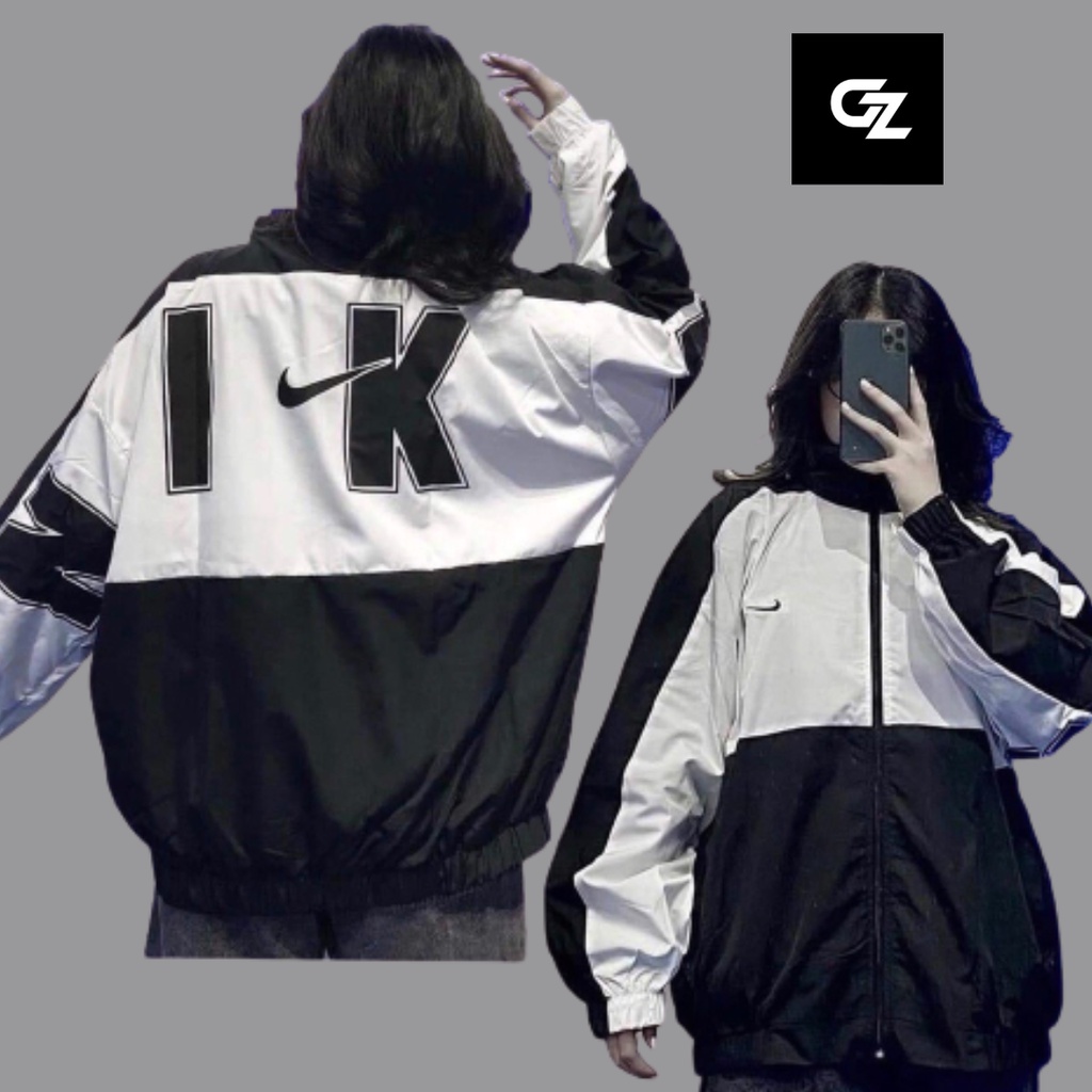 Áo khoác dù NIKE Jacket Vintage 2 lớp dày dặn , chuẩn form nam nữ nike thêu mặt trước sau in  , hàng cao cấp GZAK409