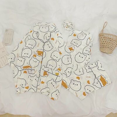 Sét Bộ pizama hình cute tay lỡ