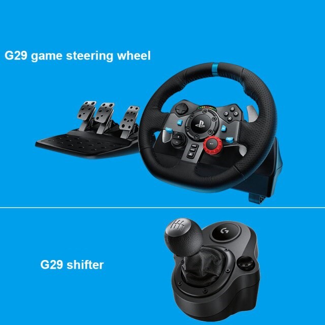 Combo Vô Lăng chơi game Logitech G29 DRIVING FORCE + Cần Số G29 + Bàn Đạp G29 hỗ trợ P