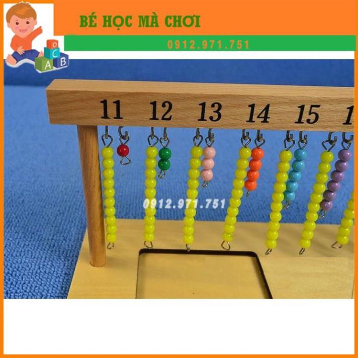 COMBO 2 Giá treo các chuỗi hạt cườm màu từ 1-10 và 11-20 Giáo cụ Montessori