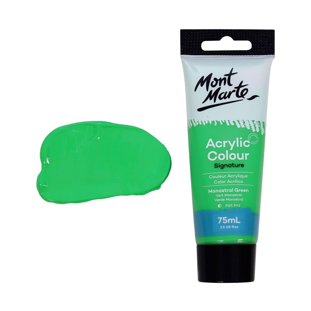 Màu Acrylic Mont Marte 75ml - Monastral Green - Acrylic Colour Paint Signature 75ml (2.54oz) - MSCH7521