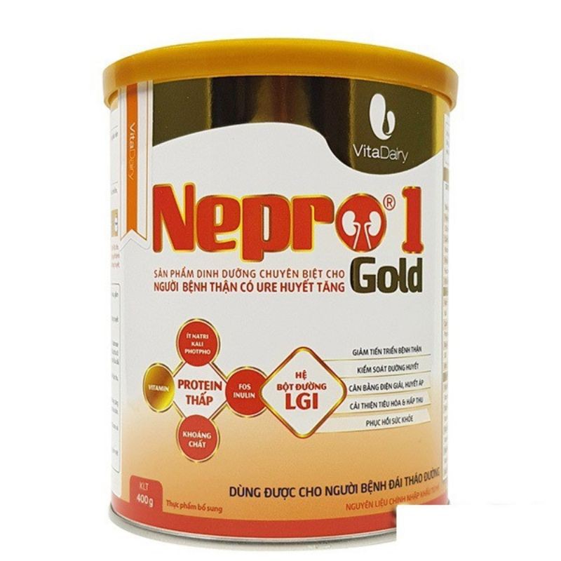 Sữa nepro gold 1 400g cho bệnh nhân thận và tiểu đường