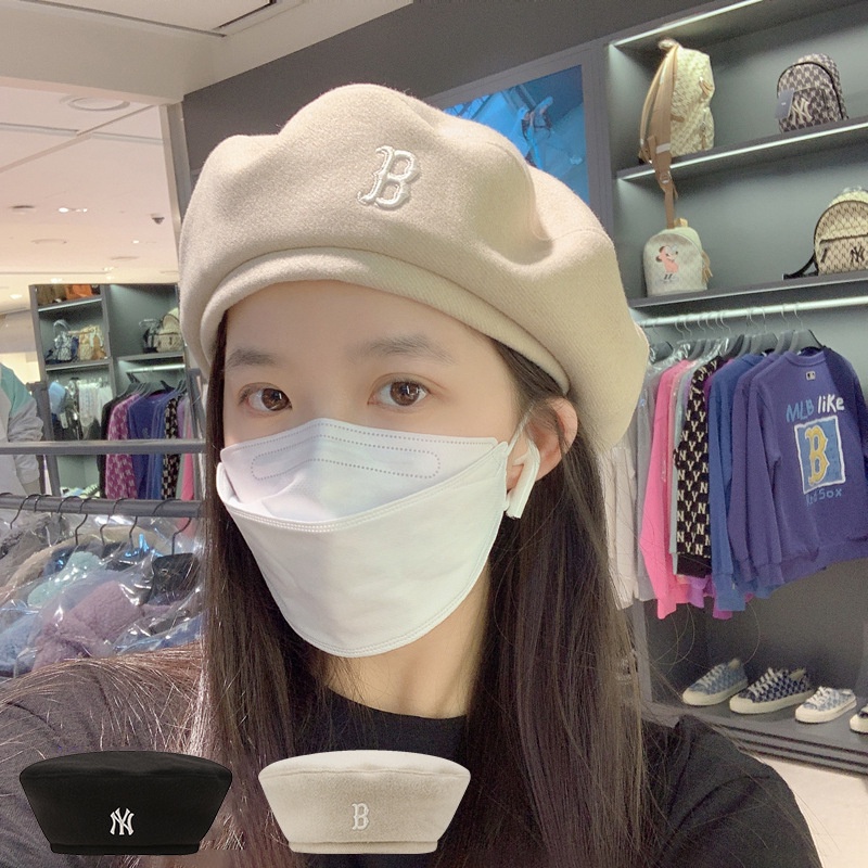 Mũ beret nữ nỉ màu trơn phong cách Anh thời trang mùa đông