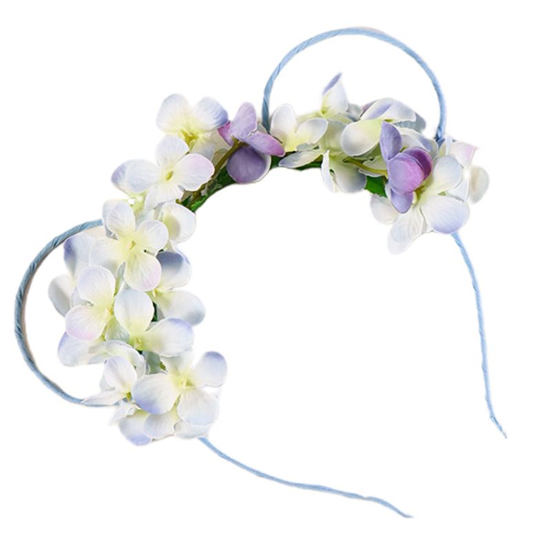 Băng Đô Tai Gấu Đính Hoa Nhân Tạo Dễ Thương Dành Cho Bé Gái