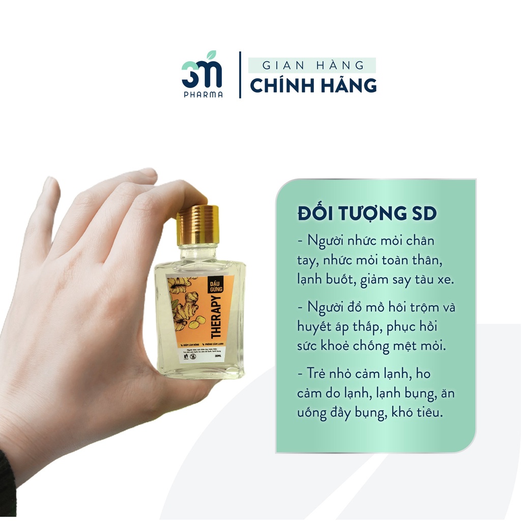 [M'SMARTY] - Dầu Gừng Therapy 3M Làm Ấm Cơ Thể, Phòng Cảm Lạnh Lọ 30 ML Dạng Nhỏ Giọt Hàng Chính Hãng