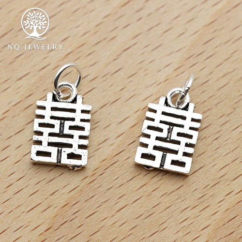 Charm bạc mặt chữ treo - NQ Jewelry