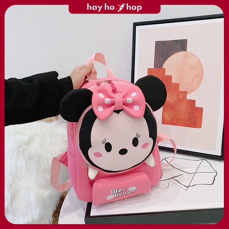 Balo mini cho bé mẫu giáo từ 3 tuổi đến 6 tuổi hình chuột nhỏ nhắn dễ thương phong cách thời trang Hàn Quốc 2023